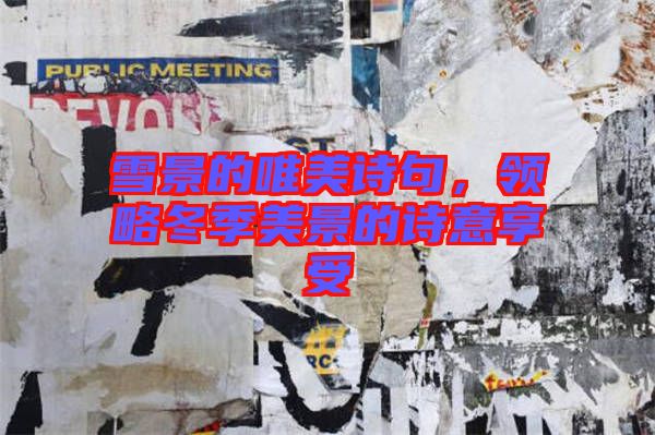 雪景的唯美詩句，領(lǐng)略冬季美景的詩意享受