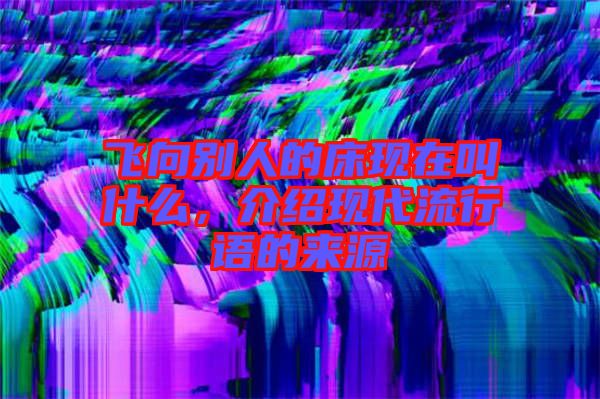 飛向別人的床現(xiàn)在叫什么，介紹現(xiàn)代流行語(yǔ)的來(lái)源